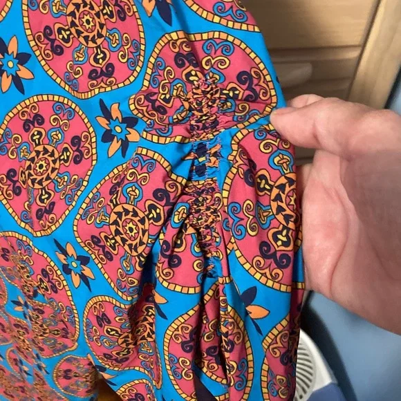 Urban Coco Multicolor Bohemian Long Sleeve Dress XXL - Picture 7 of 11